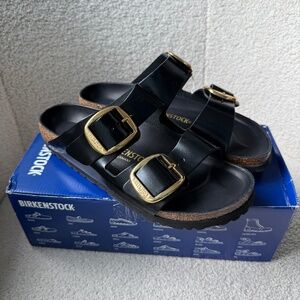 ✨ Birkenstock Arizona Big Buckle — High Shine Black — Women’s 8 / EU 39 — NIB ✨